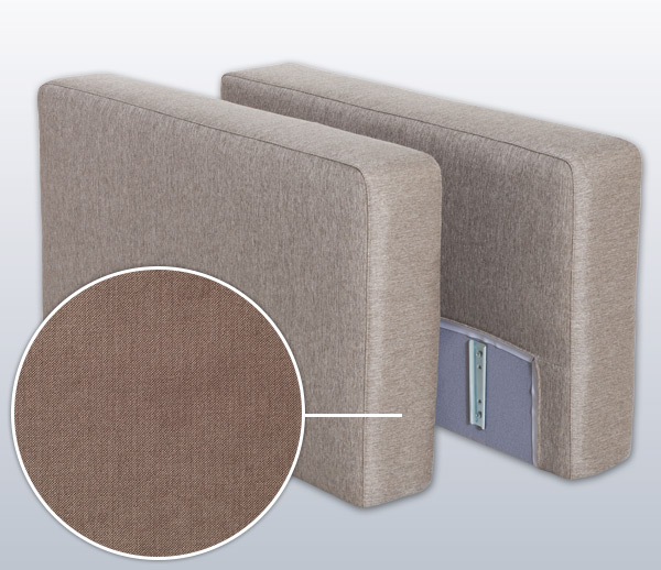 Armrest-Set with Manhattan, Variation D | grey-brown 