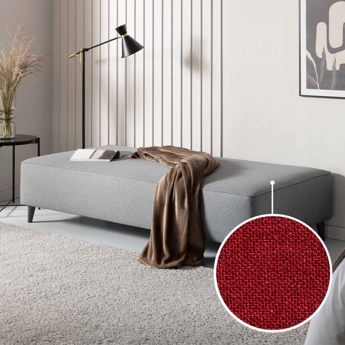 Sofa bed Bardolino with Seattle | burgundy 