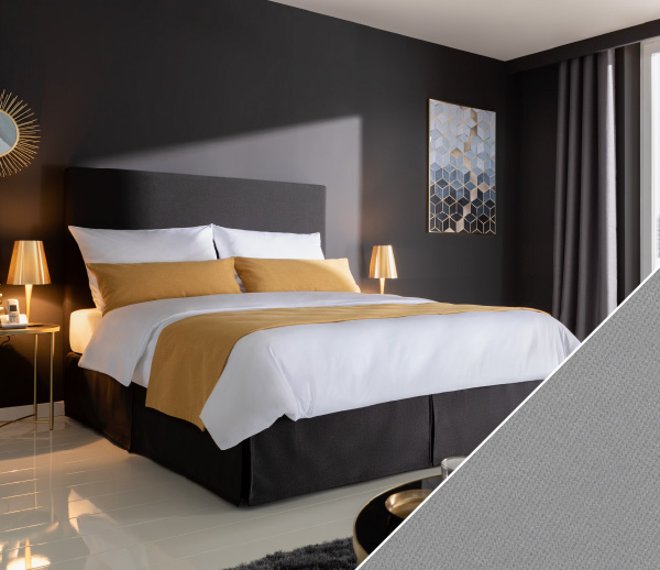 Bed plaid Fano with Manhattan | light grey 060x150 cm