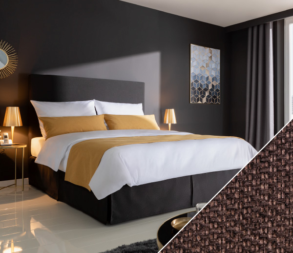 Bed plaid Fano with Alba | chocolate 060x250 cm