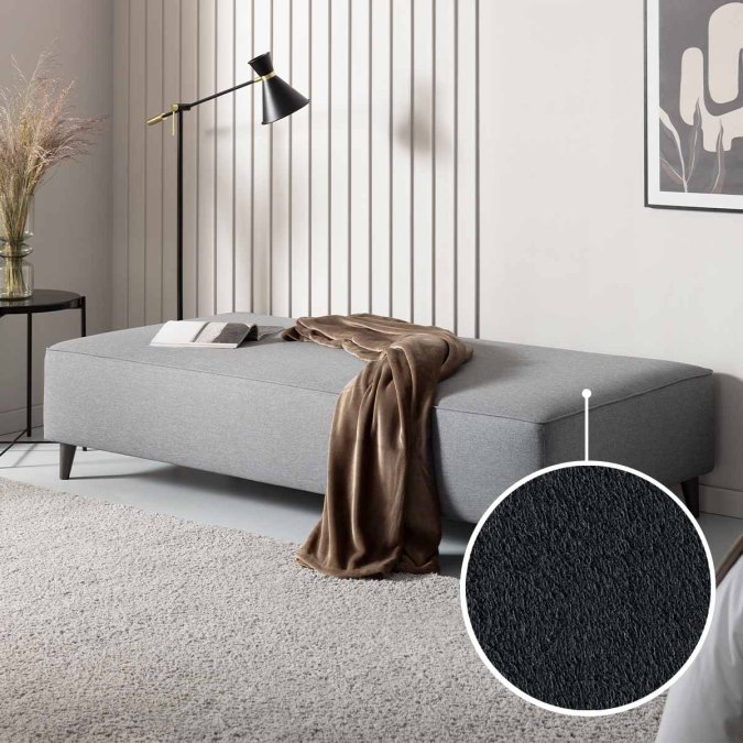 Sofa bed Bardolino with Ohio | black 
