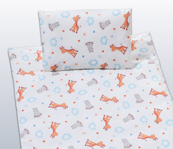 Child's bed linen Happy Duck | cream 100x135 + 040x060 cm