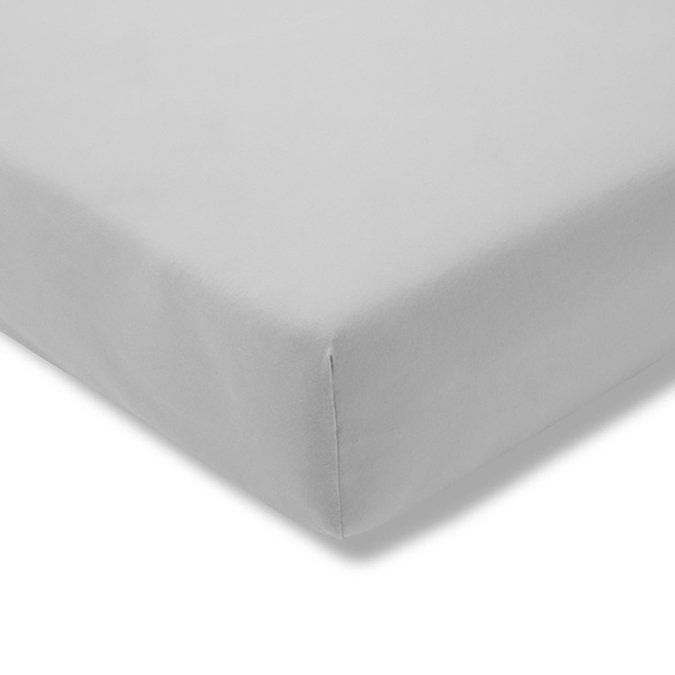 Quality fitted sheet Feinjersey 18 cm | silver 110-130x200 cm