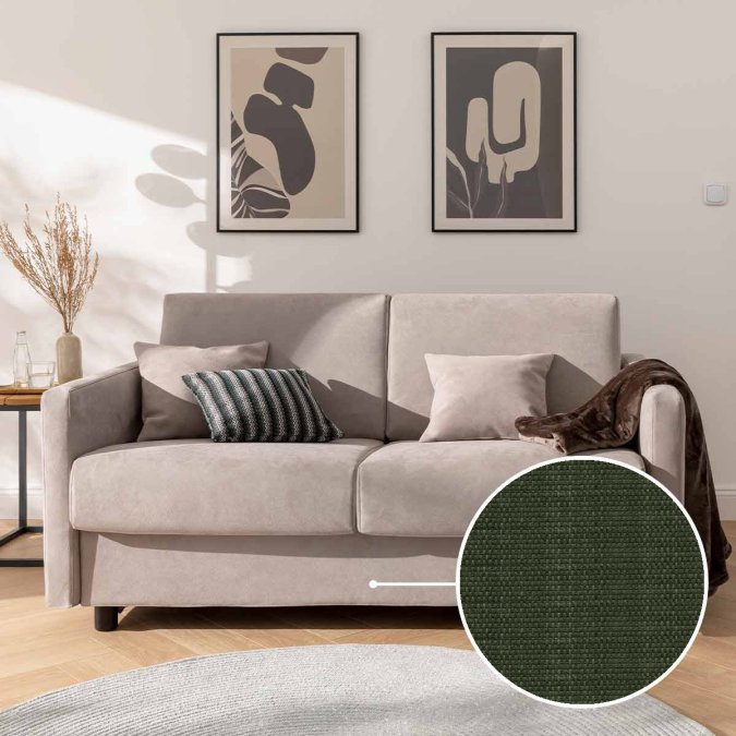 Schlafsofa Riva mit Toronto | tanne 