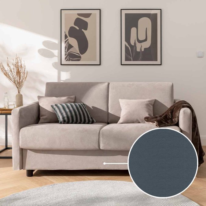 Schlafsofa Riva mit Peru | blau 