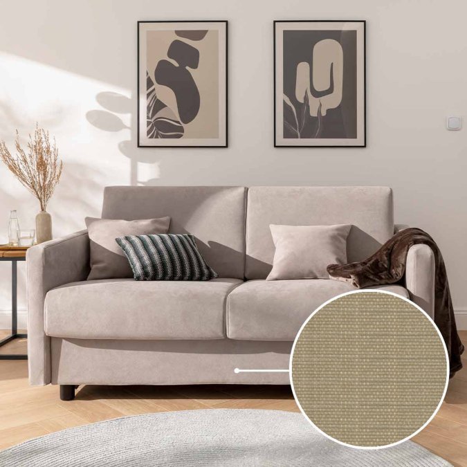 Schlafsofa Riva mit Toronto | taupe 