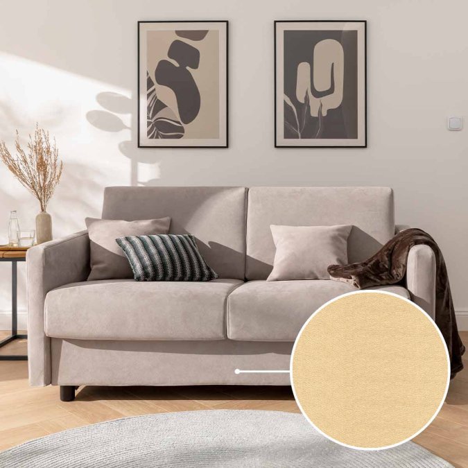 Schlafsofa Riva mit Peru | creme 