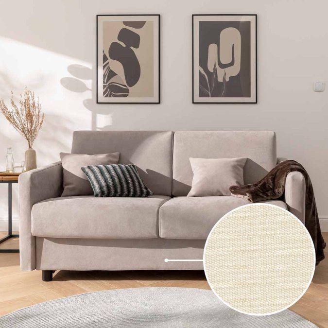 Schlafsofa Riva mit Toronto | creme 