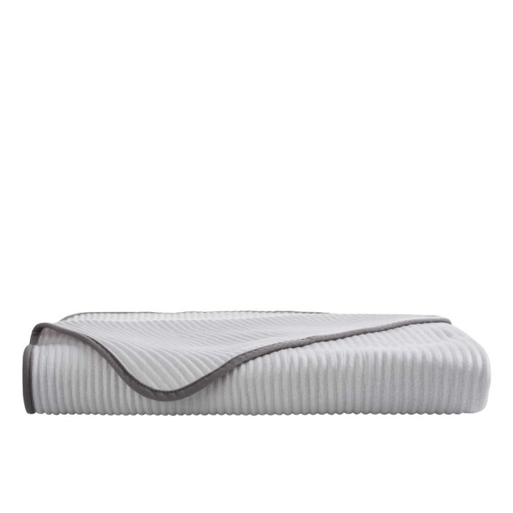 Fleece-Decke Stola | silber 