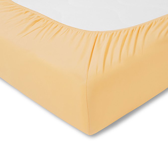 Qualitäts-Spannbetttuch Feinjersey 18 cm | gelb 090-100x190-200 cm