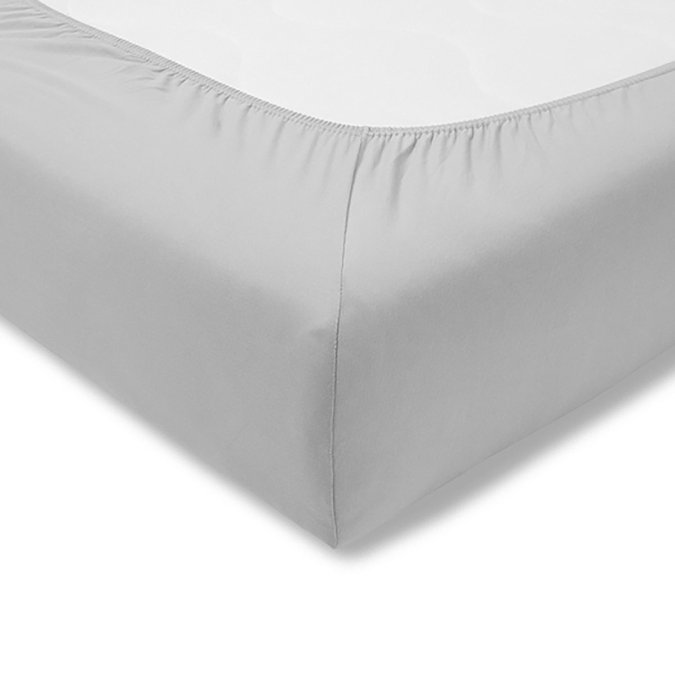 Quality fitted sheet Feinjersey 30 cm | silver 090-100x190-200 cm