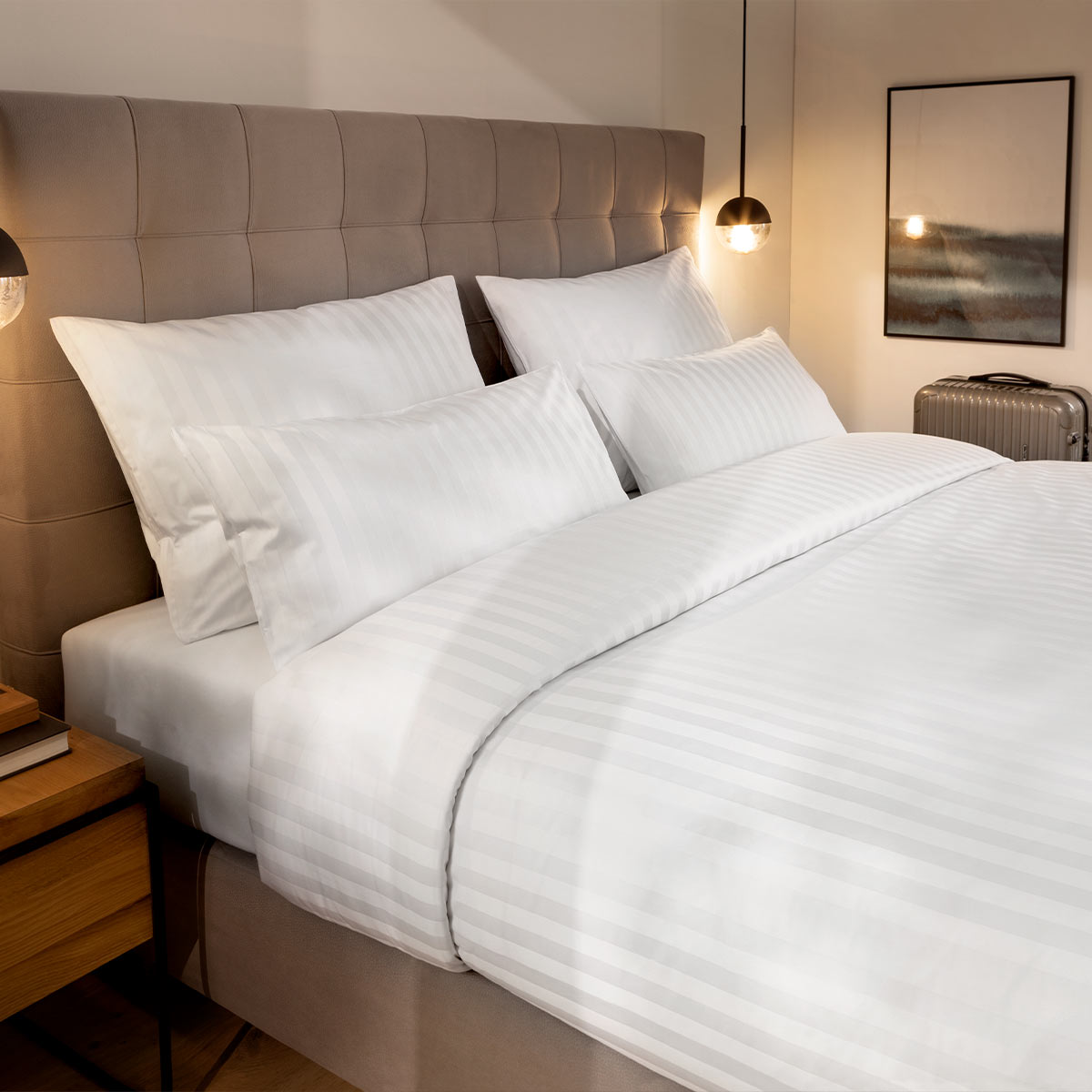 MakoDamastbettwäsche Capri weiss FBF bed&more